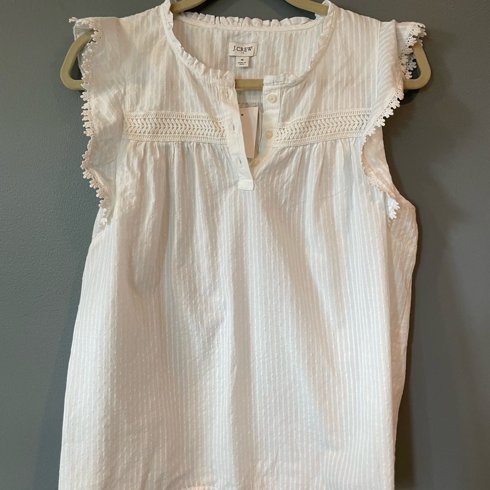 J.Crew White Tank Top, size small.